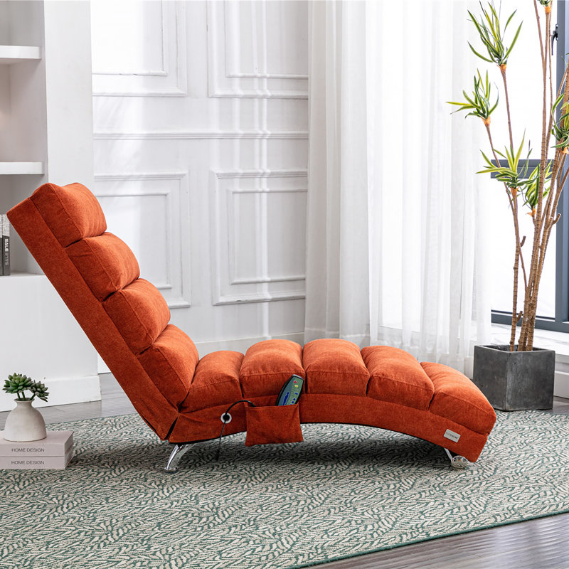 Upholstered Armless, Orange