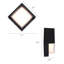 Applique murale à DEL carrée noire à motif diamant, 1 unité, 8 W, 800 lm, blanc chaud 3000 K, pour environnements humides