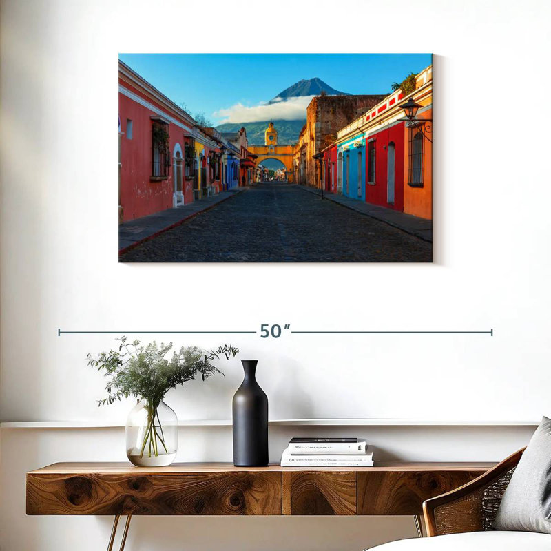 Ravi Street In Antigua, 24" H x 36" W