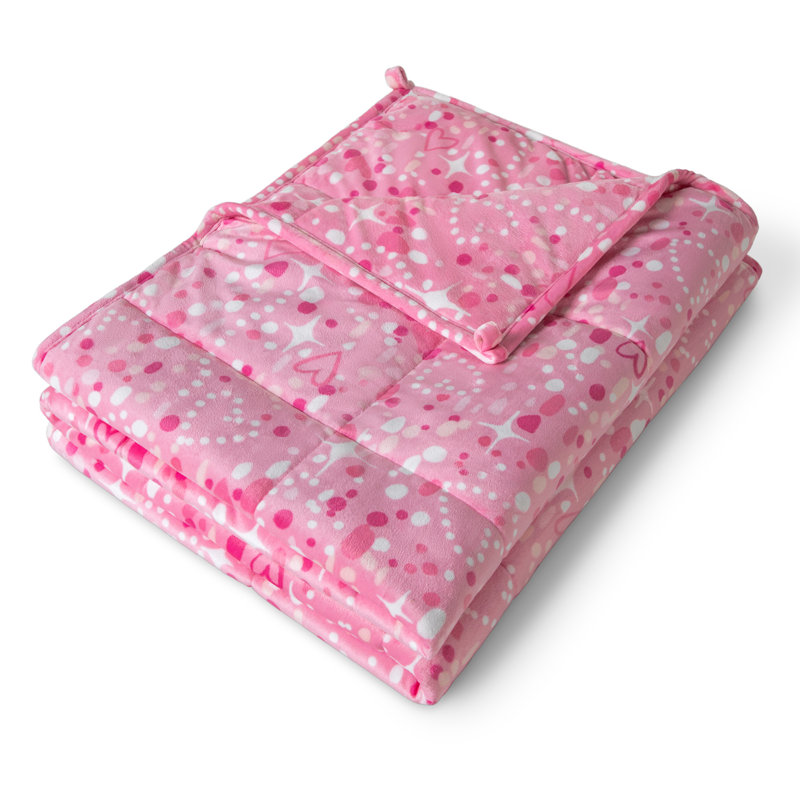 Couverture pondérée Minky, l 40 po x L 60 po, 7 lb, Princesse rose