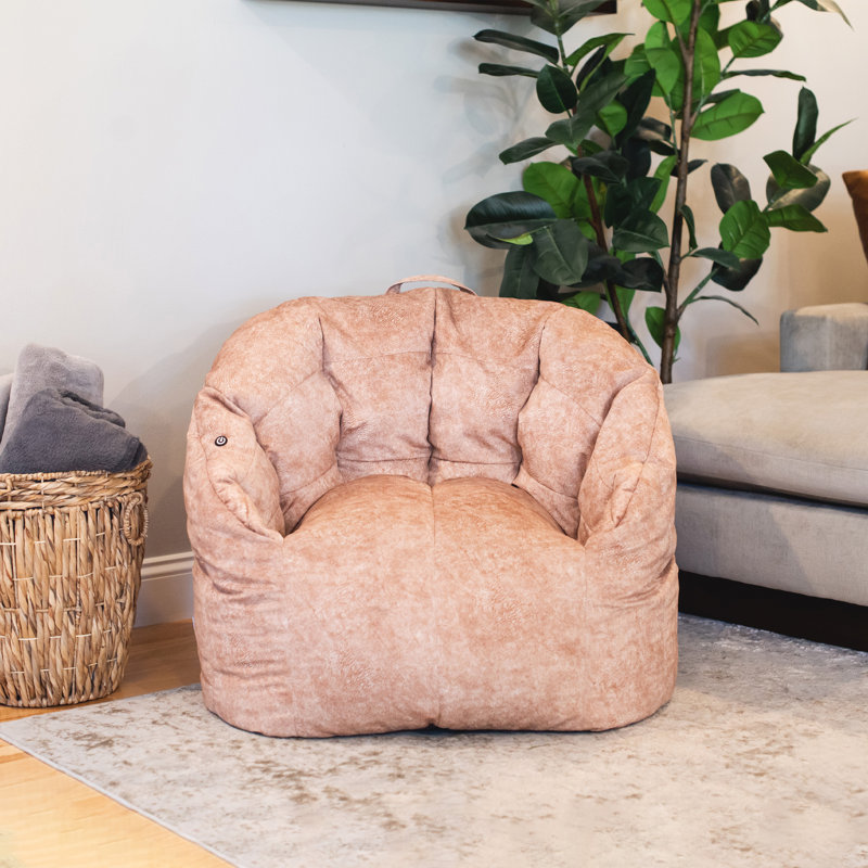 Fauteuil à billes standard en similicuir classique, Similicuir rose