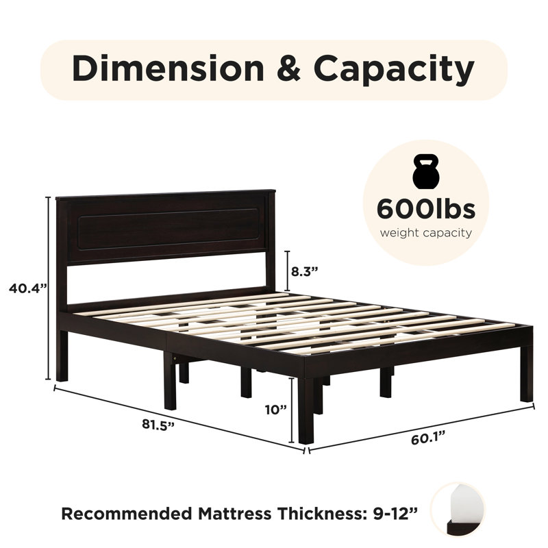 Kutzer Slat Bed, Black