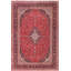 Tapis rouge vintage en laine noué à la main Kashan Jensen - 9 pi 6 po x 13 pi 3 po
