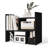 Black Desktop Bookshelf, Manufactured Wood Desk Organizer for Office & Dorm-1009421301