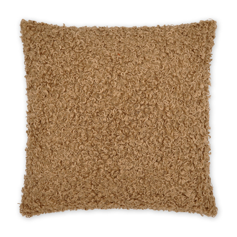 Lambsy Decorative Pillow, Camel, Rectangle 14"H x 24"W