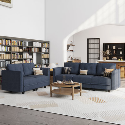 Zendajas 2 - Piece Living Room Set Modular Sofa with Storage