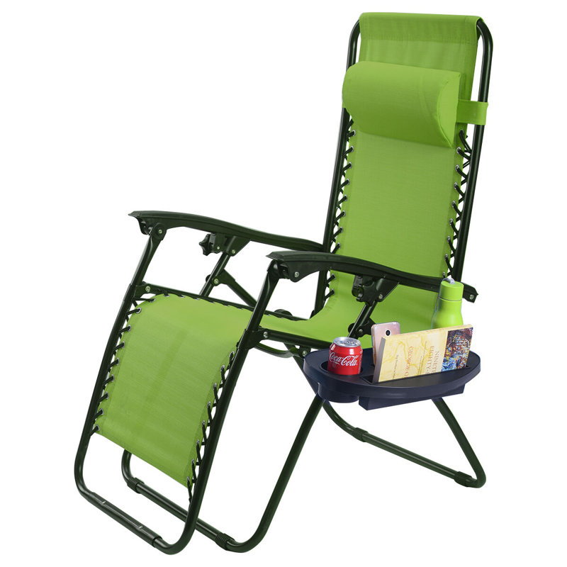 Fauteuil inclinable / pliable sans gravité Broomgege, Vert / noir