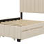 Lit plateforme tapissier avec 2 tiroirs et lit gigogne-1240934448