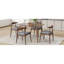 Ensemble de 2 chaises de salle à manger en bois d'hévéa avec dossier ergonomique et coussins de confort, noyer-2037302418