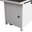 Foyer de table d'extérieur, acier inoxydable, 50000, rouille, blanc avec foyer en pierres de lave 25H x 42W, chaleur rouille, panneau