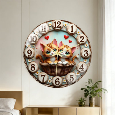 Horloge murale en verre 16 po