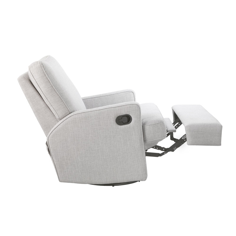 Tucker Swivel Reclining Glider, Gray Polyester Blend