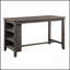 Ensemble de comptoir 5 pièces avec table multifonctionnelle et 4 tabourets, revêtement, garniture cloutée, mobilier de salle à manger-1196679742