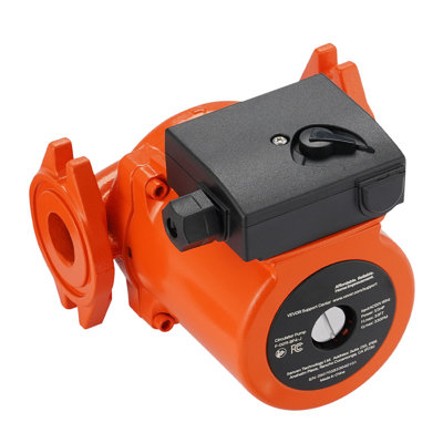 Pompe de circulation en fonte F-0011-BF4-J, 33 GPM, pompe de circulation d'eau chaude AC 120V 33 Ft, raccord à bride 1-1 / 4 po, réglage à 3 vitesses, fonctionnement silencieux, pour système de chauffage domestique