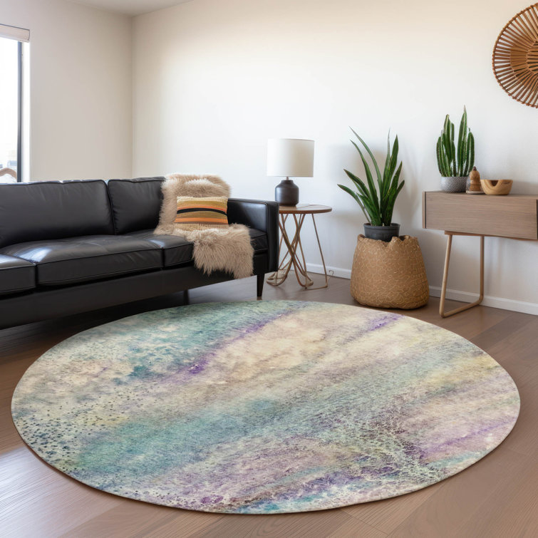 Premium Machine Washable Cerrito AMF505 Blue Rug