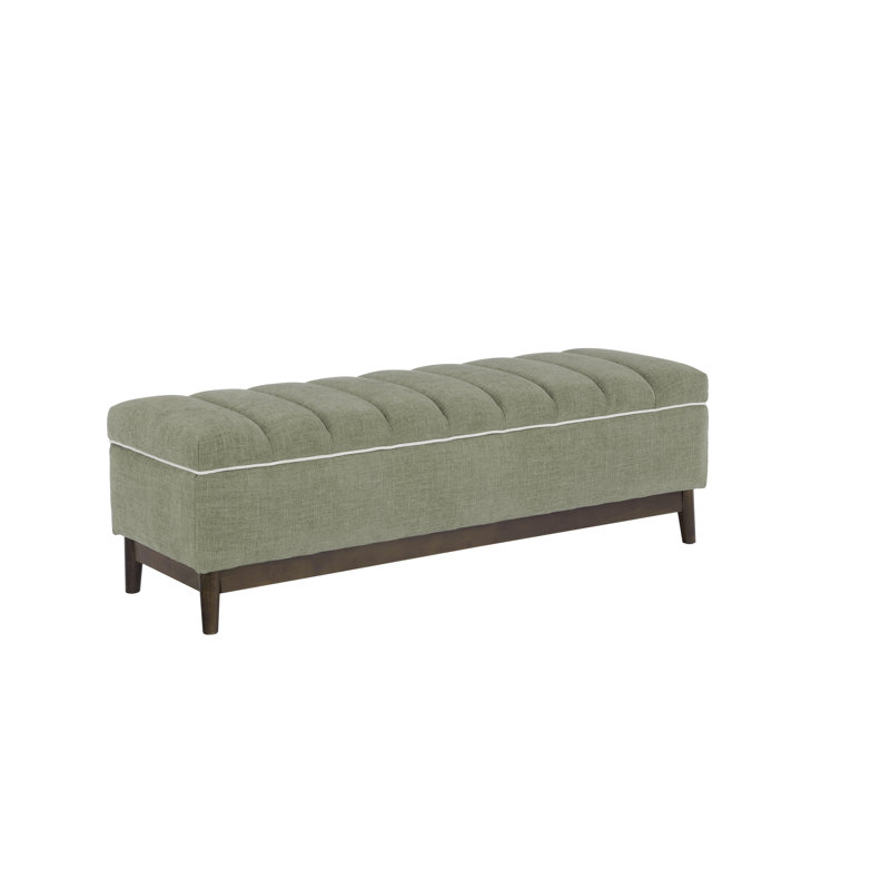 Brooke 2 Contemporary Storage Bench, Green