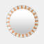 Sun Round Stainless Steel Beveled Mirror