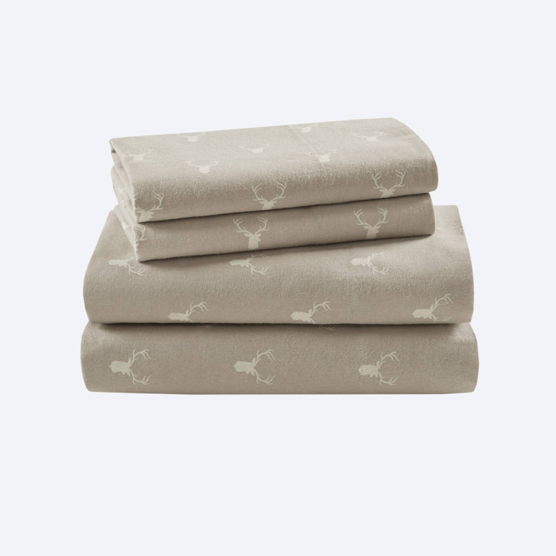 Plush Comfort Cotton Flannel Sheets Rustic Style Year-round Use