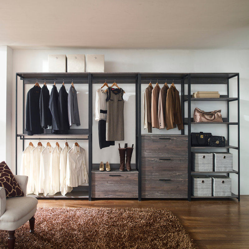Monica 143'' Solid Wood Walk-In Set