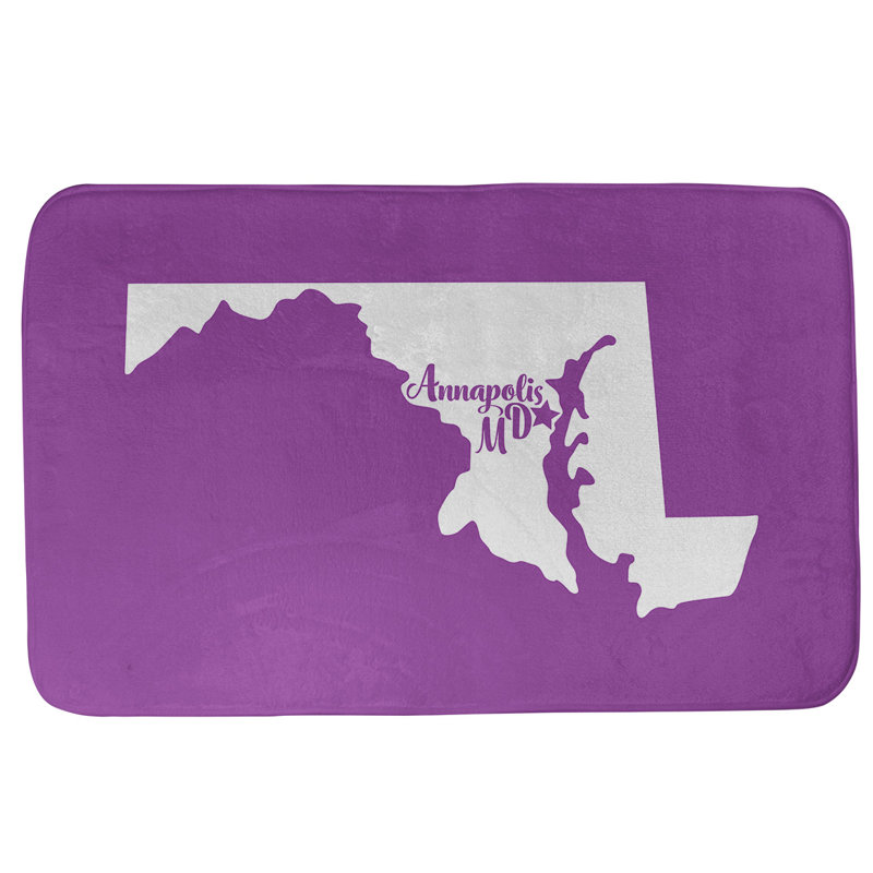 Tapis pour salle de bain ancrage alaska, l 17 po x L 21 po, Mauve, Annapolis, Maryland