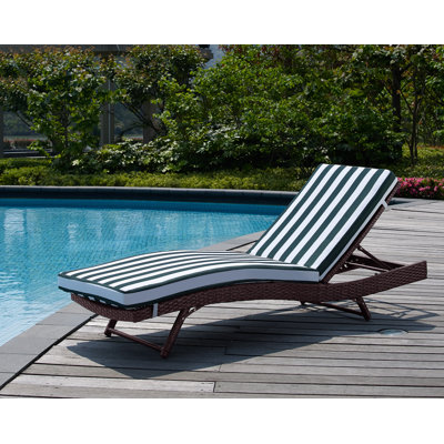 chaise méridienne inclinable avec coussin Prudence