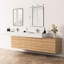 Miroir mural avec cadre en aluminium noir mat 24 po Nettuno-70675491-70675493
