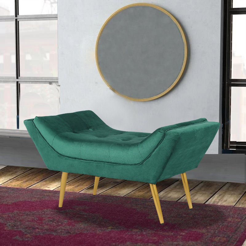 Banc rembourré Giabella, Vert
