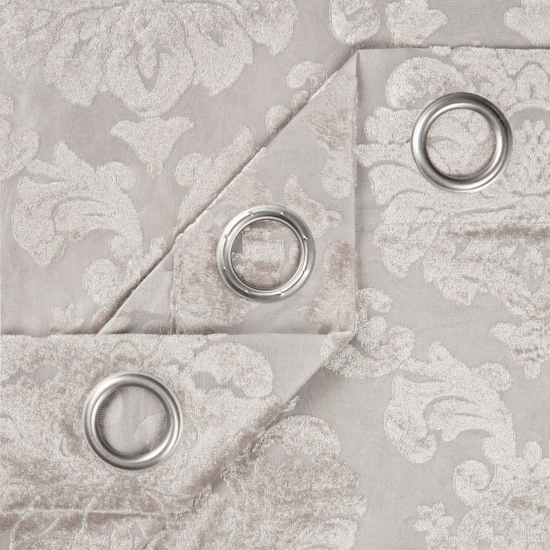Ensemble de rideaux semi-transparents avec œillets Branca, Taupe, L 52 po x L 84 po