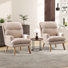 44.1''Wide Modern Soft Upholstered Standard Reclining Accent Chair With Ottoman