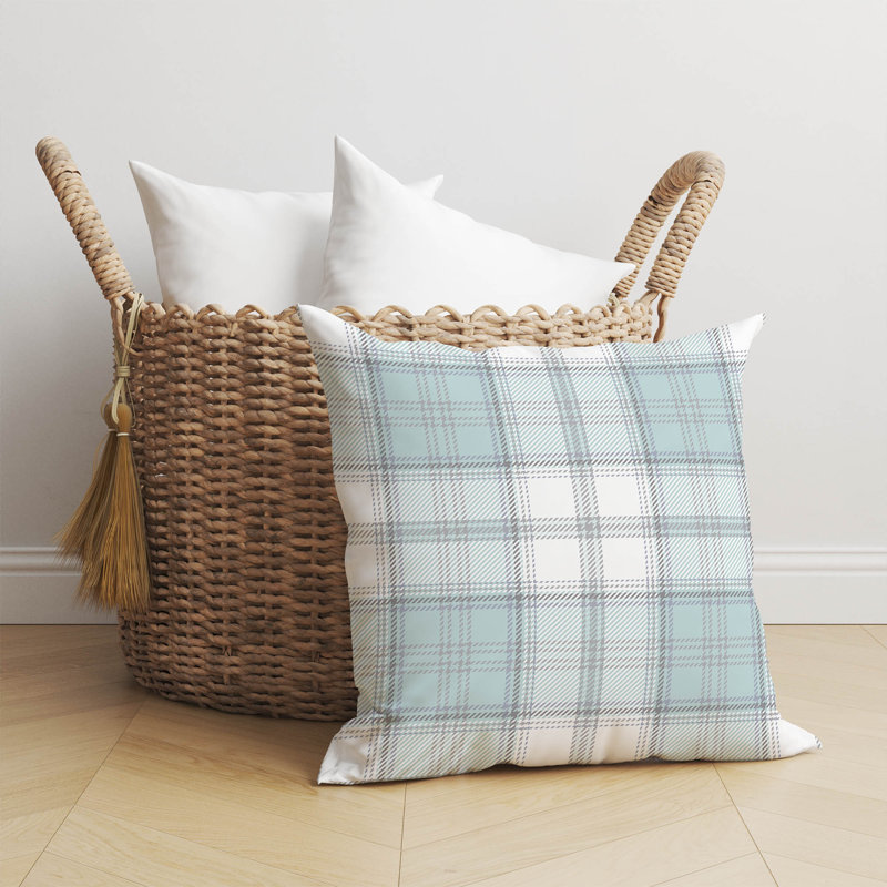 Coussin Baid, H 20 po x l 20 po, Bleu