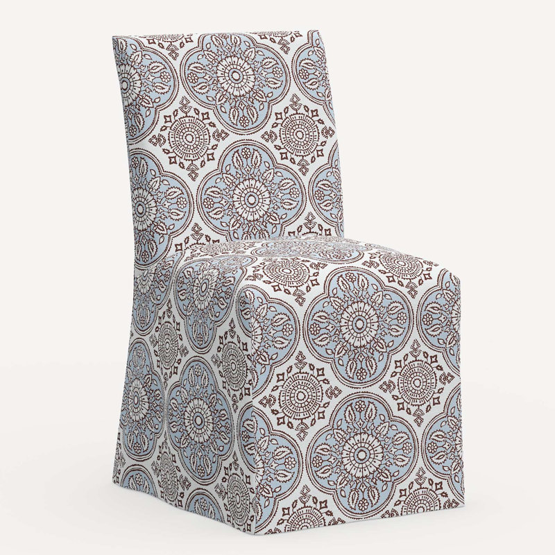Sadia Slipcover Chair, Jr Madura Vista Geometric Linen