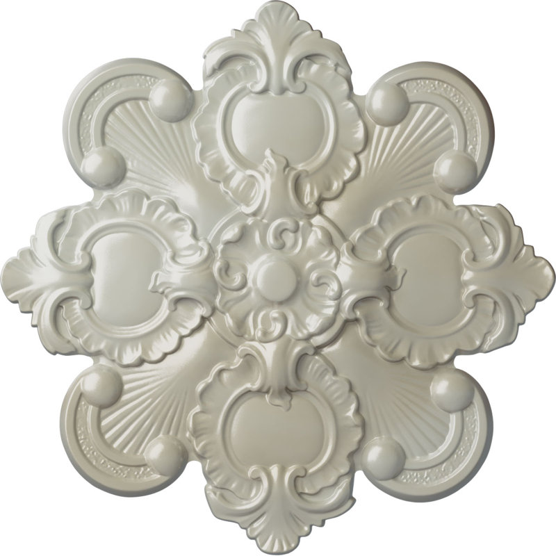Médaillon de plafond Katheryn de diamètre extérieur de 18 1/8 po x P 1 1/4 po, Bleu Flash