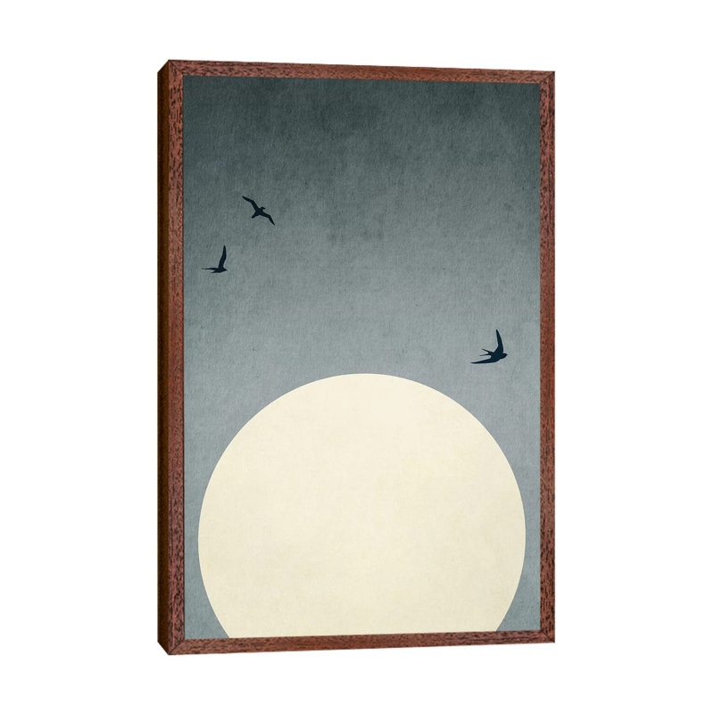 Dancers In The Dark by Kubistika - Print on Canvas, 66.04cm H x 45.72cm W x 3.81cm D, Classic Brown Wood Floater Framed
