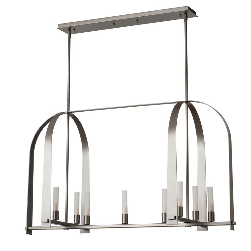 Triomphe 9 - Light Kitchen Island Linear Pendant, Dark Smoke
