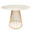 Jacques Pedestal Pristine Engineered Marble Dining Table-927559122