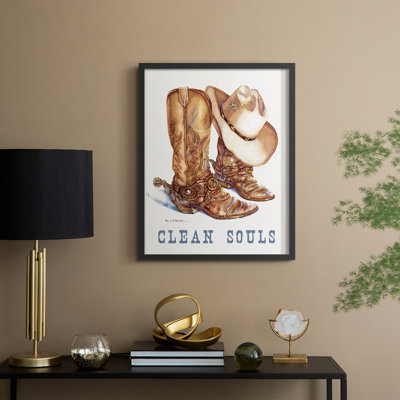 Clean Souls Framed Print - Solid Wood