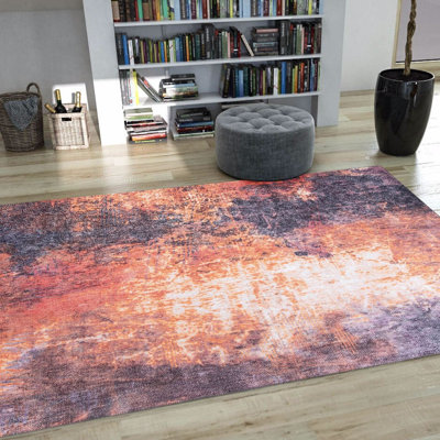 Elegant Hall Carpet (2.5 x 7.5 ft), 100% Polyester, 1.1 lbs/sq ft | 4 mm Pile Height, Recycled Poly Cotton Underside | Machine Washable, Eco-Friendly | Perfect for Entryways, Living Rooms & Hallways