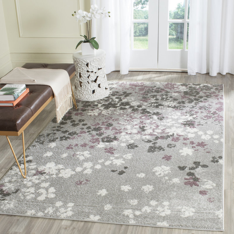 Gall Floral Hand Woven Area Rug, Rectangle 122 x 183 cm