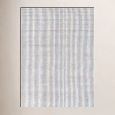 Lola Blue Hand-Tufted Striped Wool Rug