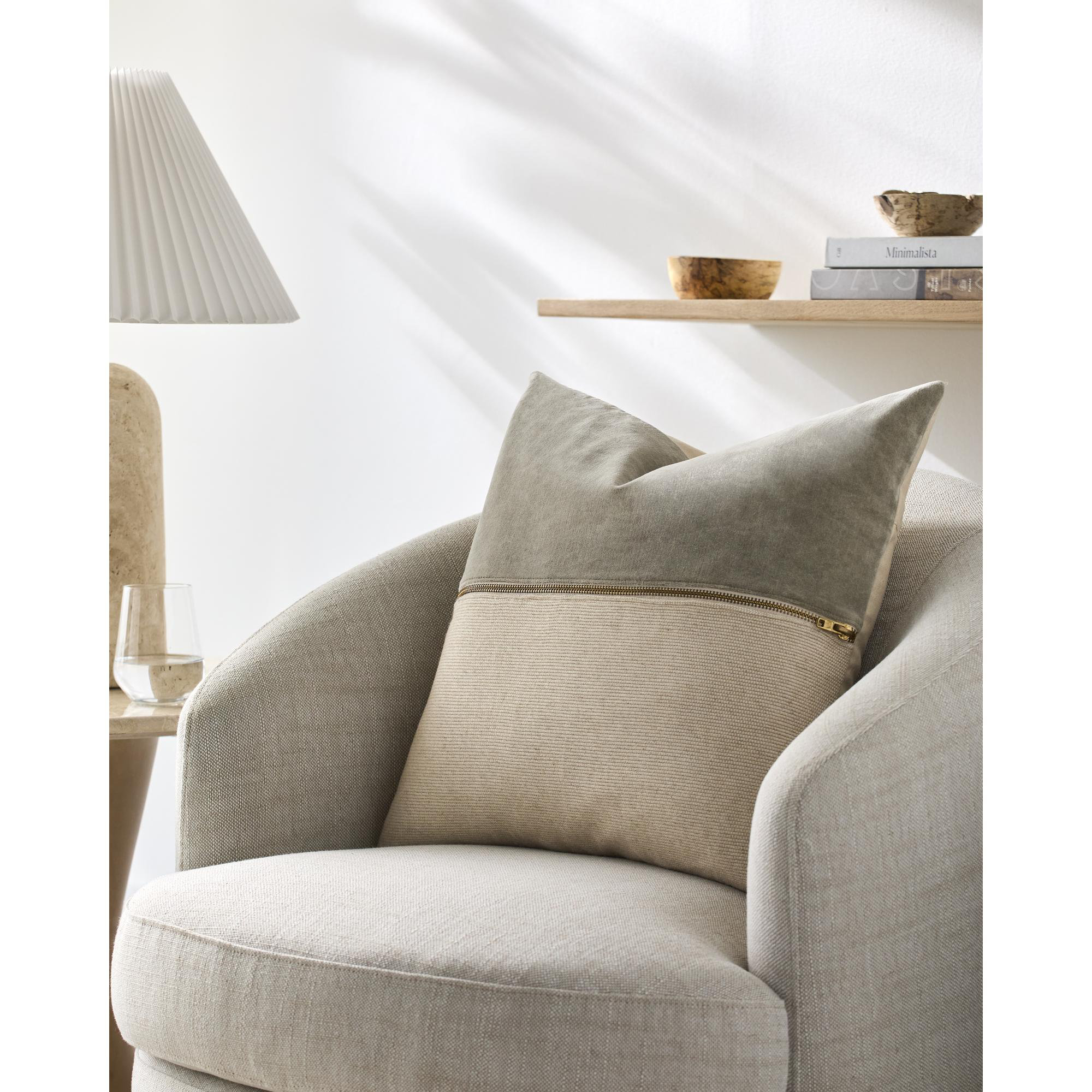 Galey Alix X Livabliss San Marco Accent Pillow, Beige, 20"H x 20"W, Polyester