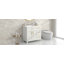 Meuble-lavabo de 36 po avec comptoir d'évier, meuble-lavabo avec deux portes et trois tiroirs, bois massif, panneaux de fibres à densité moyenne, un paquet, blanc (ancien numéro de référence: N725P198316K)