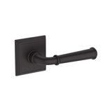 Dunsmoor Passage Lever with Chamfered Square Rose in Lifetime (PVD) Satin Brass