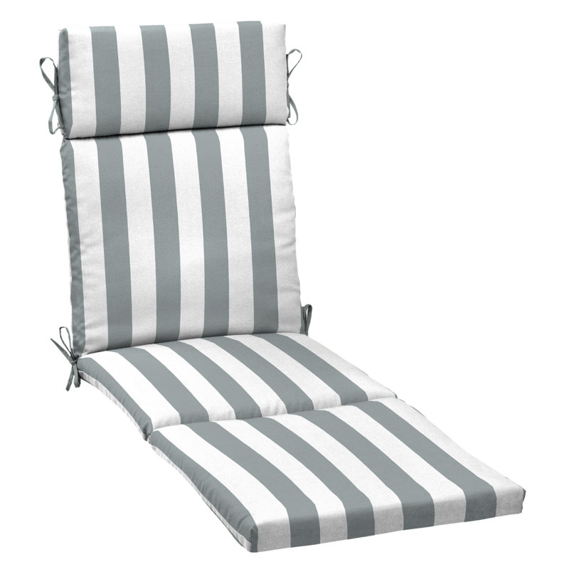 ARDEN Outdoor Chaise Lounge 2.5" Cushion, Stone/White