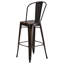 Blake Industrial Style Bar Chair - Set of 4 - Modern Metal Bar or Counter Height-945876838-945876837