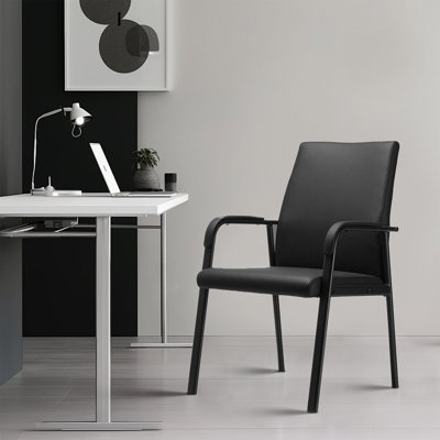 Fauteuil en similicuir avec base en métal