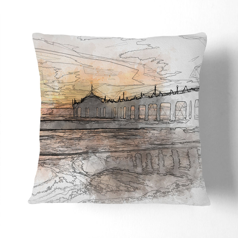 Square Throw Cushion, 40cm H x 40cm W x 15cm D