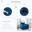 Canapé-lit convertible 3-en-1 en velours, canapé-lit coulissant avec dossier réglable, méridienne avec porte-gobelet, structure en acier robuste pour le salon et les petits espaces