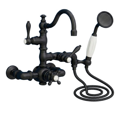 Thermostatic Wall Mount Tub Faucet with Handheld