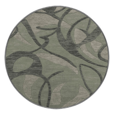 Machine Washable Abstract Gray Area Rug