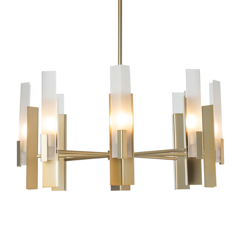 Summit Pendant - 8-Light - Natural Iron - Clear Glass, Frosted Glass, Modern Brass